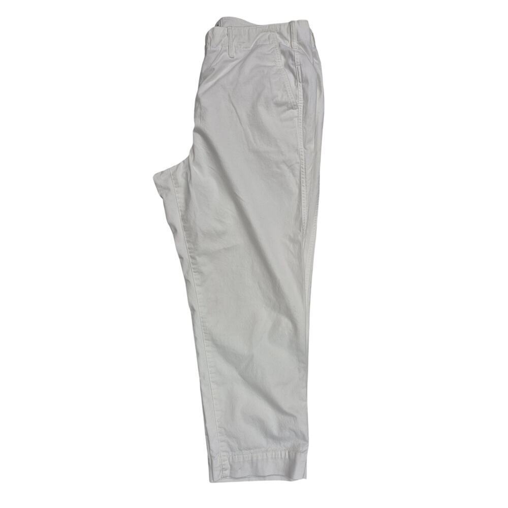 Gap White Cropped Straight Jeans High Rise Cotton Sz 16 - Picture 5 of 7